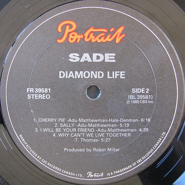 Sade – Diamond Life (Used vinyl)