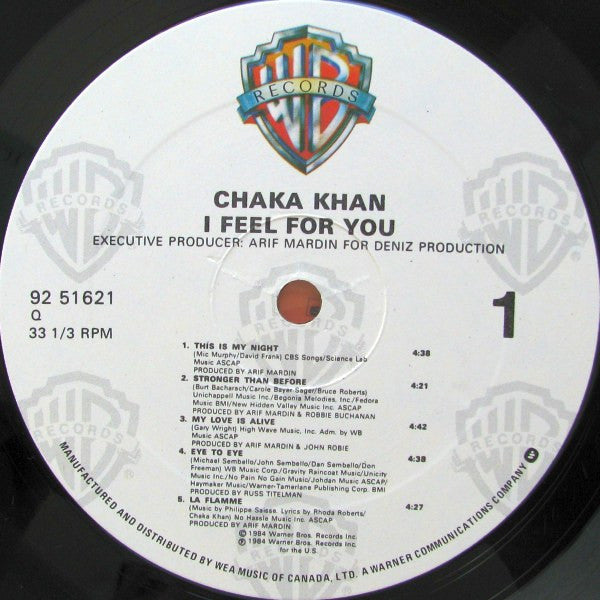 Chaka Khan – I Feel For You (Used vinyl)