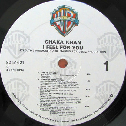 Chaka Khan – I Feel For You (Used vinyl)