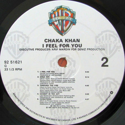Chaka Khan – I Feel For You (Used vinyl)