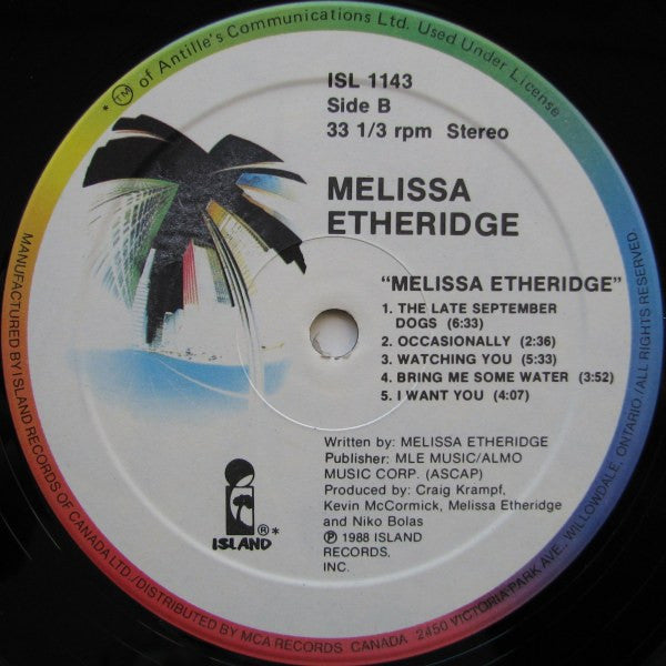 Melissa Etheridge – Melissa Etheridge (Used vinyl)