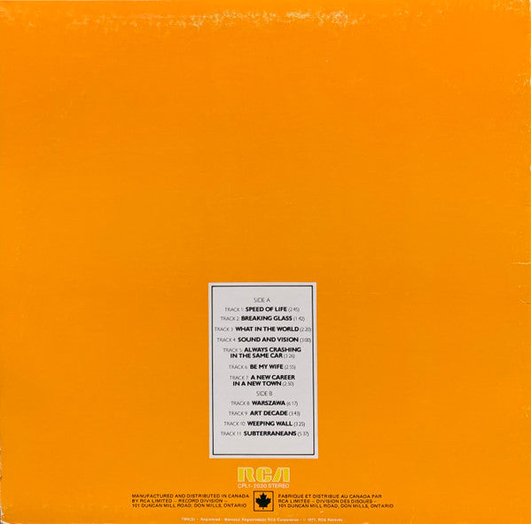 David Bowie – Low (Used vinyl)