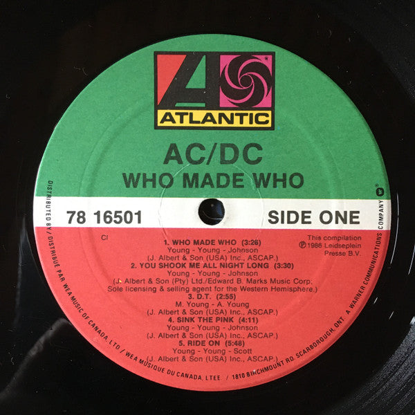 AC/DC – Who Made Who (Used vinyl)