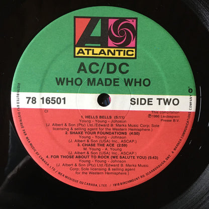 AC/DC – Who Made Who (Used vinyl)