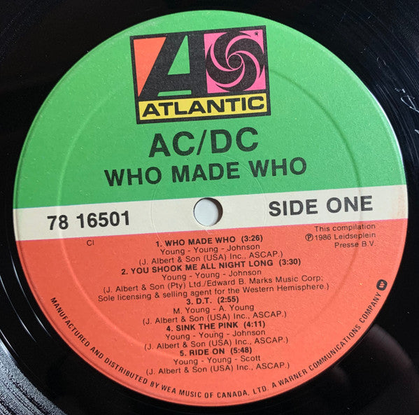 AC/DC – Who Made Who (Used vinyl)