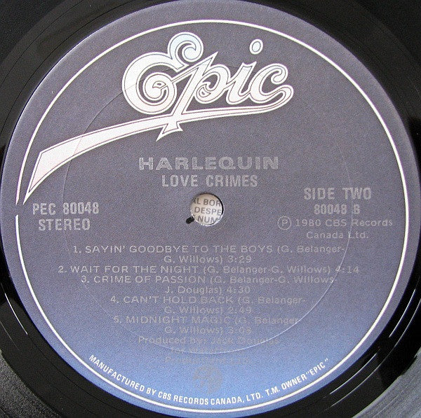 Harlequin – Love Crimes (Used vinyl)
