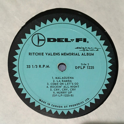 Ritchie Valens ‎– His Greatest Hits (Used vinyl)
