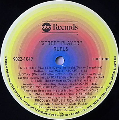Rufus & Chaka Khan – Street Player (Used vinyl)