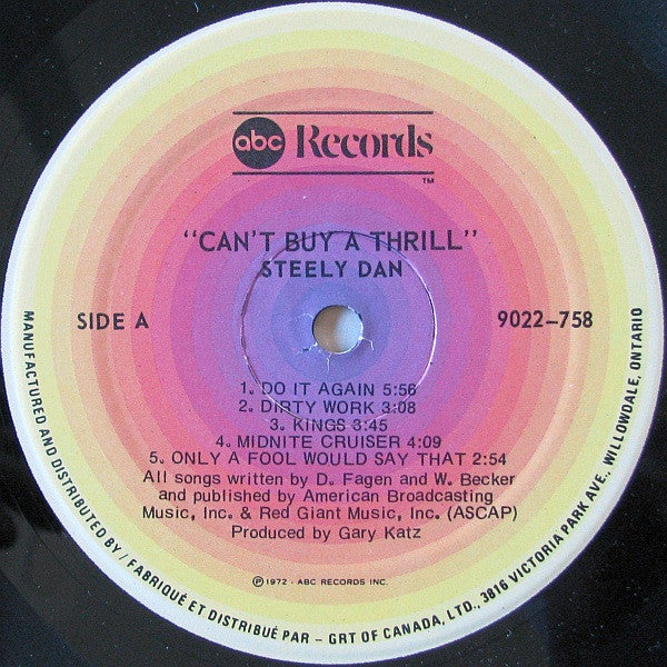 Steely Dan – Can't Buy A Thrill (Used vinyl)