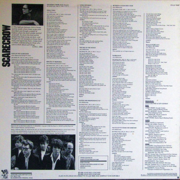John Cougar Mellencamp – Scarecrow (Used vinyl)