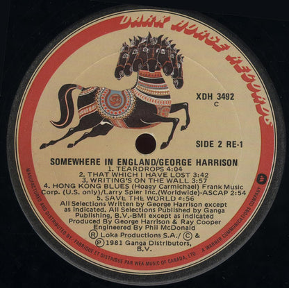 George Harrison – Somewhere In England (Used vinyl)