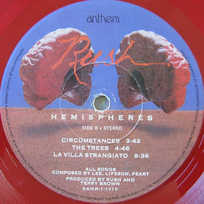 Rush – Hemispheres (Limited transparent red) (Used vinyl)