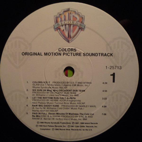 Various – Colors (Original Motion Picture Soundtrack) (Used vinyl)
