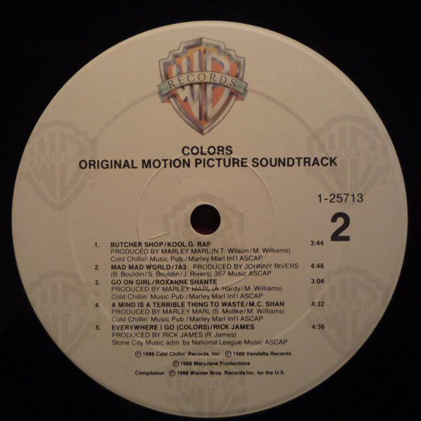 Various – Colors (Original Motion Picture Soundtrack) (Used vinyl)