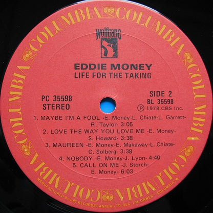 Eddie Money ‎– Life For The Taking (Used vinyl)