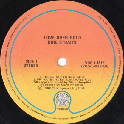 Dire Straits – Love Over Gold (Used vinyl)