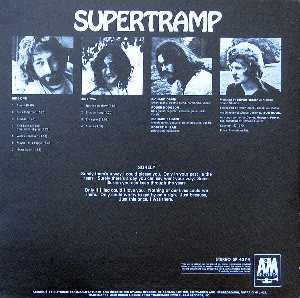 Supertramp – Supertramp (Used vinyl)