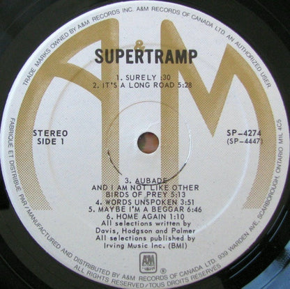 Supertramp – Supertramp (Used vinyl)
