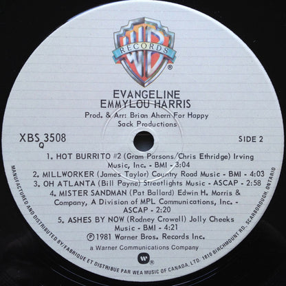 Emmylou Harris – Evangeline (Used vinyl)