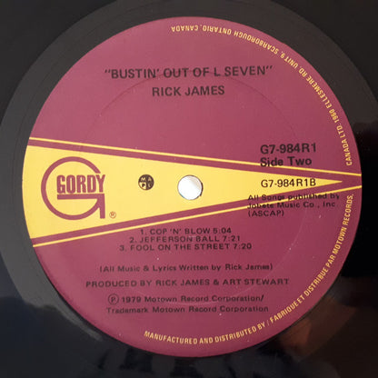 Rick James – Bustin' Out Of L Seven (Used vinyl)