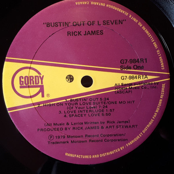 Rick James – Bustin' Out Of L Seven (Used vinyl)