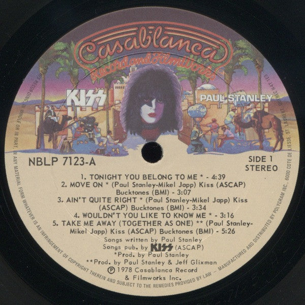 Kiss, Paul Stanley – Paul Stanley (Used vinyl)