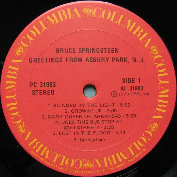 Bruce Springsteen – Greetings From Asbury Park, N.J. (Used vinyl)