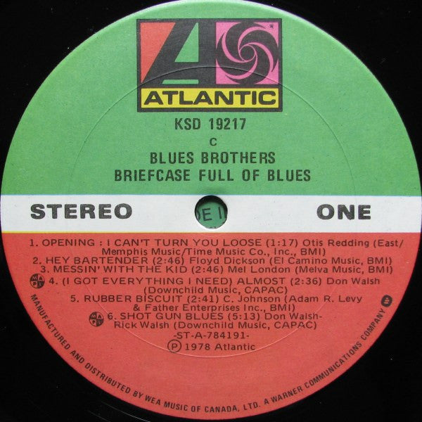 The Blues Brothers ‎– Briefcase Full Of Blues (Used vinyl)