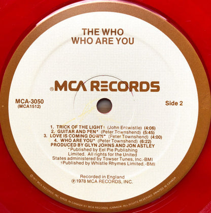 The Who – Who Are You (Red vinyl - Used)