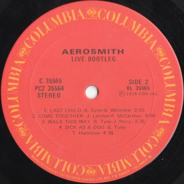 Aerosmith – Live! Bootleg (Used vinyl)