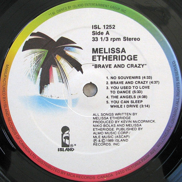 Melissa Etheridge – Brave And Crazy (Used vinyl)