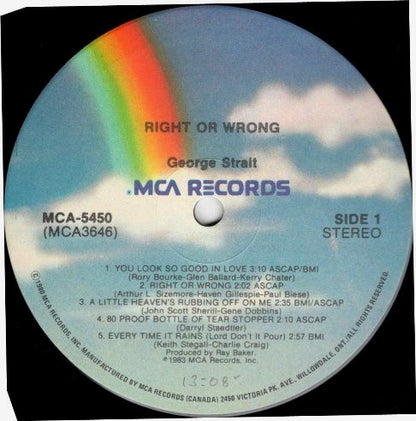 George Strait – Right Or Wrong (Used vinyl)
