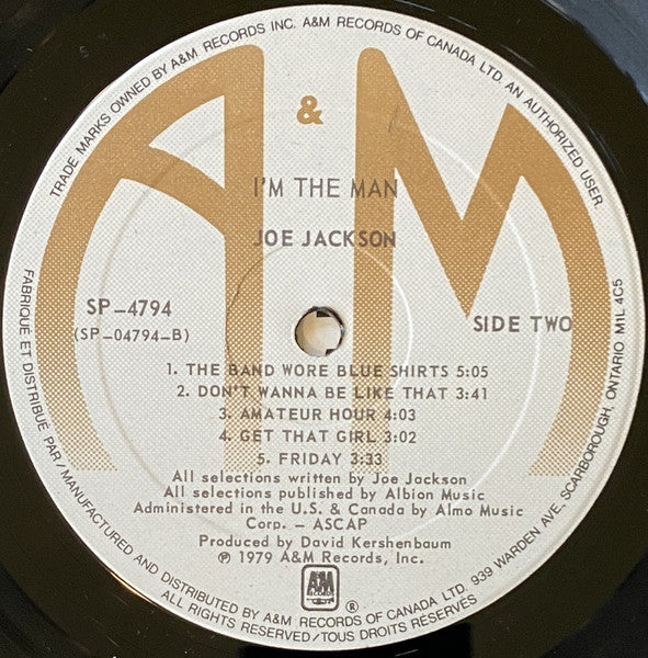Joe Jackson – I'm The Man (Used vinyl)