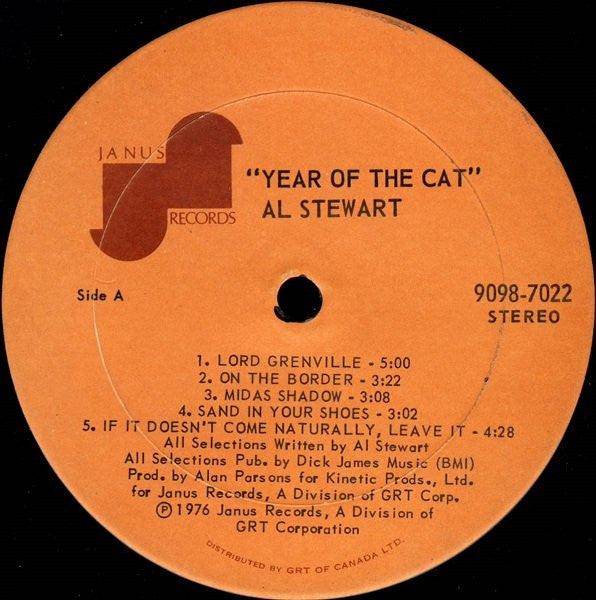 Al Stewart – Year Of The Cat (Used vinyl)