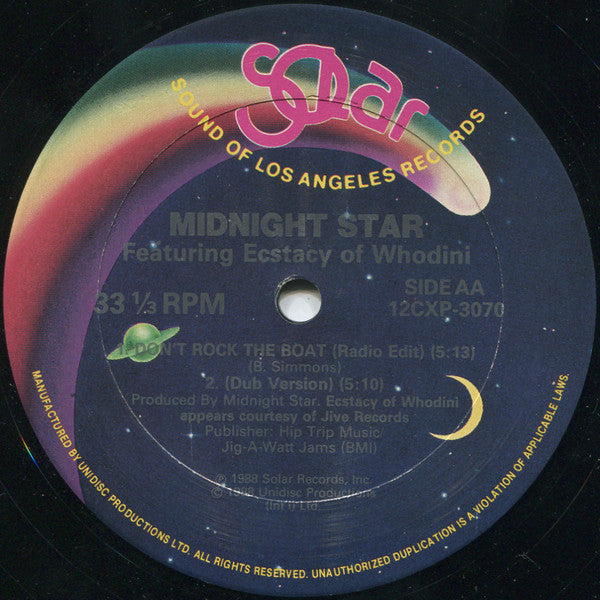 Midnight Star Featuring Ecstacy of Whodini – Don't Rock The Boat (Used vinyl)