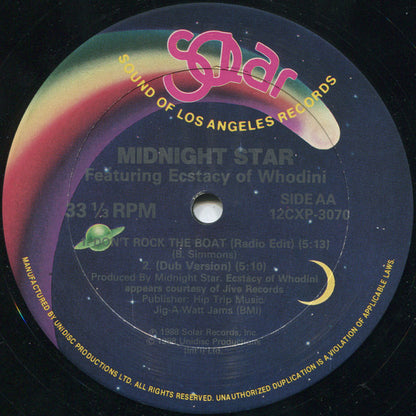 Midnight Star Featuring Ecstacy of Whodini – Don't Rock The Boat (Used vinyl)