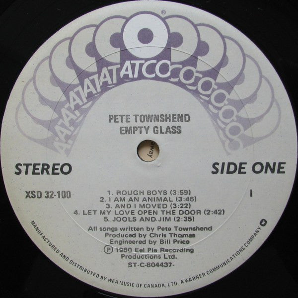 Pete Townshend – Empty Glass (Used vinyl)