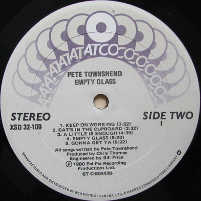 Pete Townshend – Empty Glass (Used vinyl)