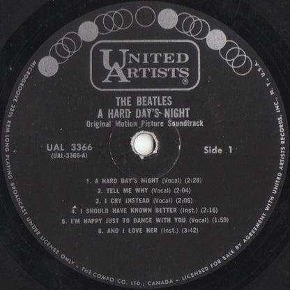 The Beatles – A Hard Day's Night (Original Motion Picture Sound Track) (Used vinyl)
