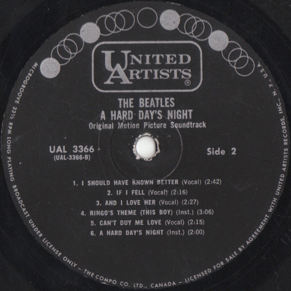 The Beatles – A Hard Day's Night (Original Motion Picture Sound Track) (Used vinyl)