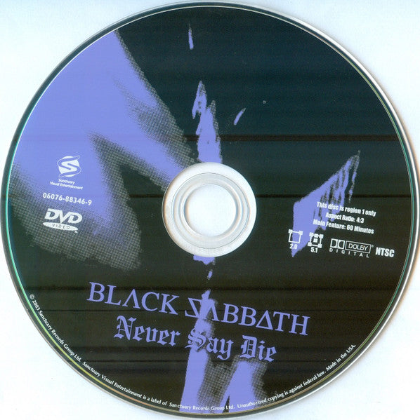 Black Sabbath – Never Say Die (Used DVD)