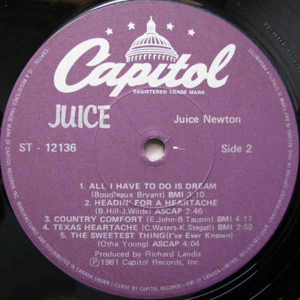 Juice Newton – Juice (Used vinyl)