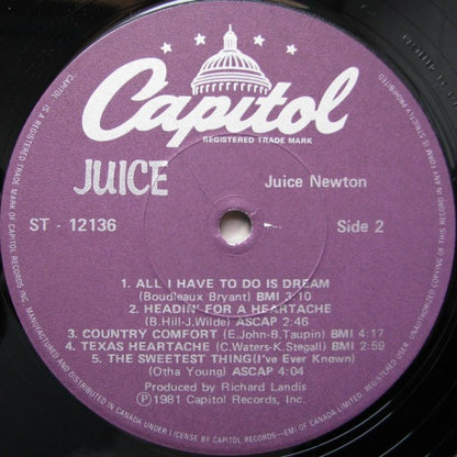 Juice Newton – Juice (Used vinyl)