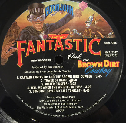 Elton John – Captain Fantastic And The Brown Dirt Cowboy (Used vinyl)