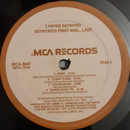 Lynyrd Skynyrd – Skynyrd's First And... Last (Used vinyl)