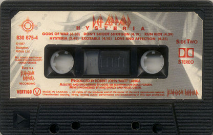 Def Leppard – Hysteria (Used cassette)