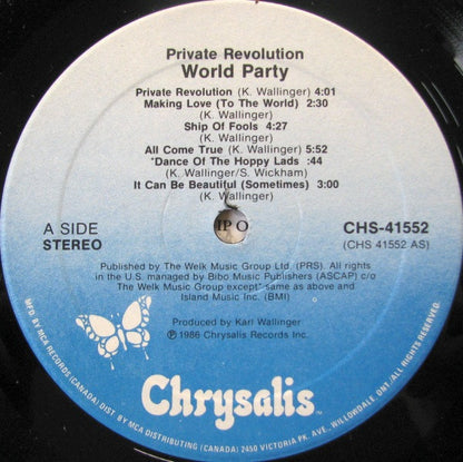 World Party – Private Revolution (Used vinyl)