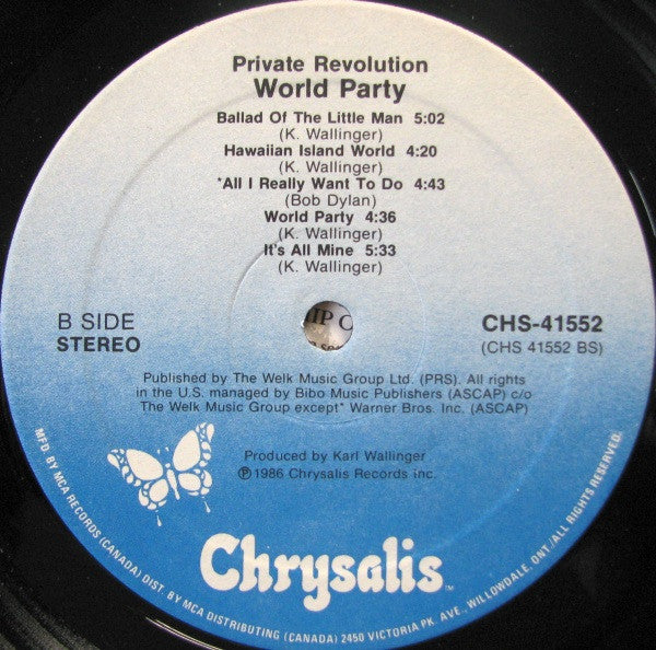 World Party – Private Revolution (Used vinyl)