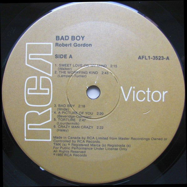 Robert Gordon – Bad Boy (Used vinyl)