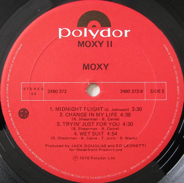 Moxy – Moxy II (Used vinyl)